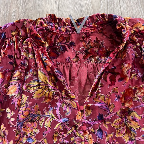 Anthropologie The Estela Sheer Printed Blouse: Burnout Edition - Picture 5 of 15